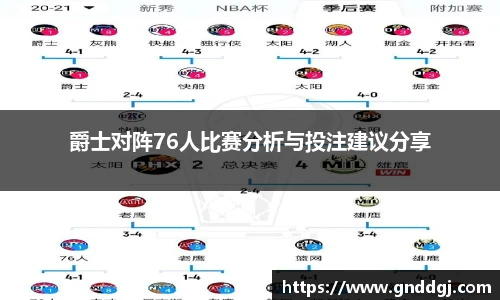 爵士对阵76人比赛分析与投注建议分享